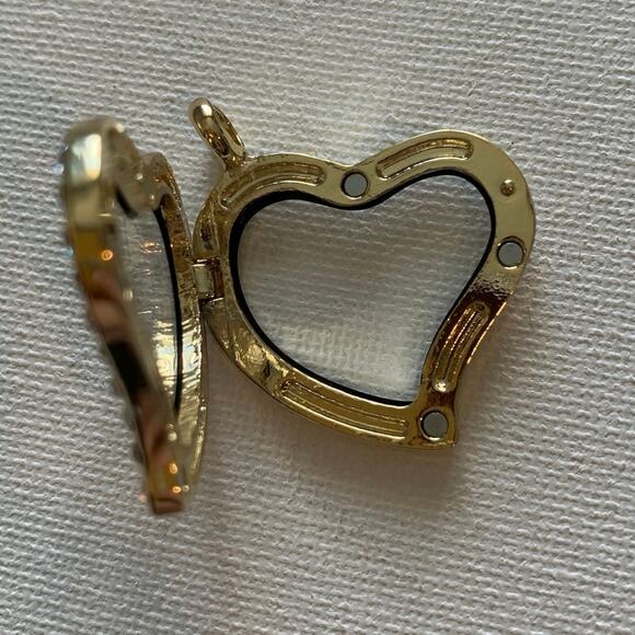 Lot of 10 Pc Assorted Pave Floating Lockets/Pendants Keepsake Jewelry Supplies - Picture 4 of 10